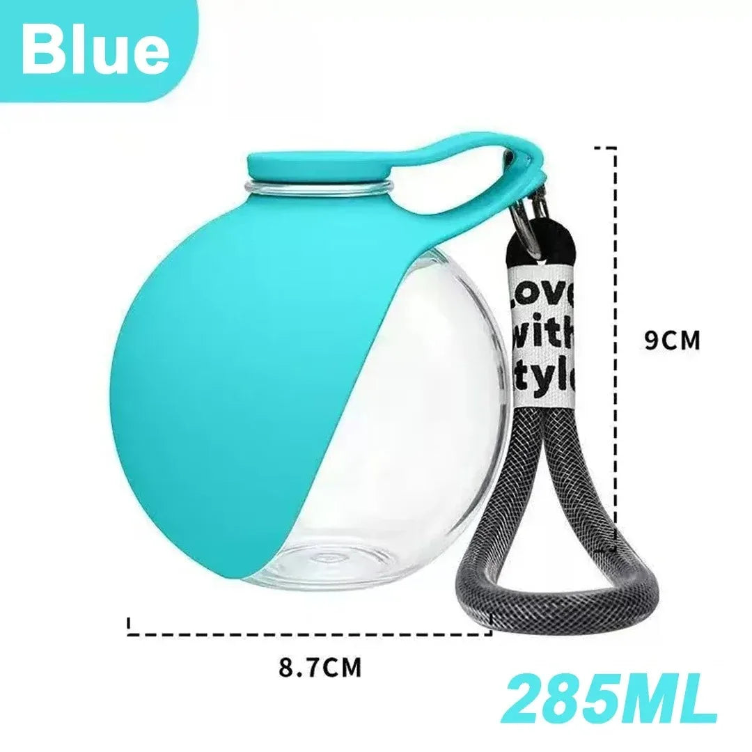 Portable 2-in-1 Water Bottle for Dogs with Built-in Collapsible Bowl, Ideal for Outdoor Walks, Hiking, Travel, Compact Hydration